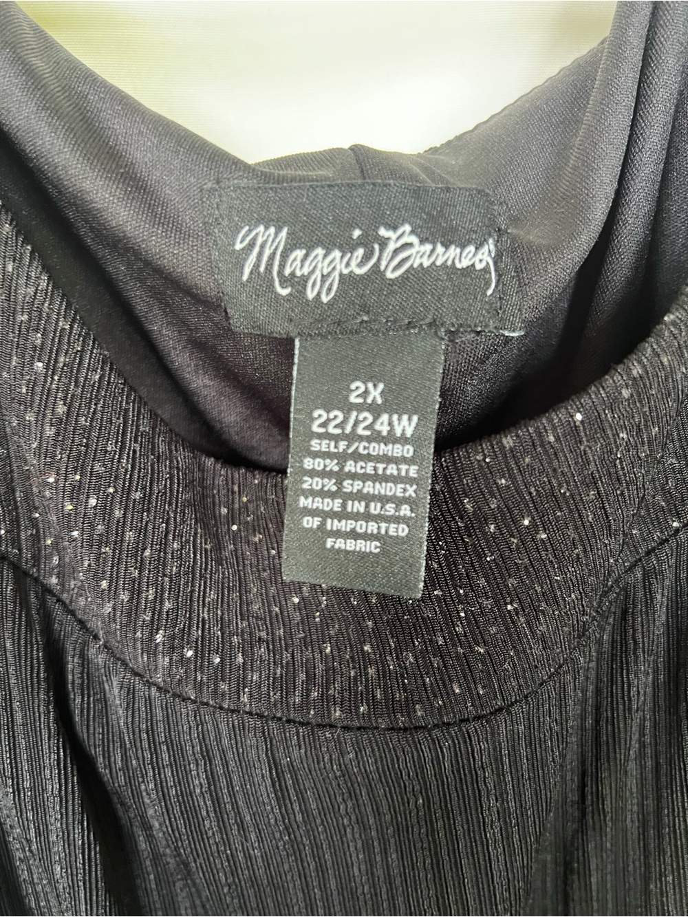 Maggie Barnes 2X Black Pleated Evening Dress and Jacket with Sparkle - Picture 2 of 12